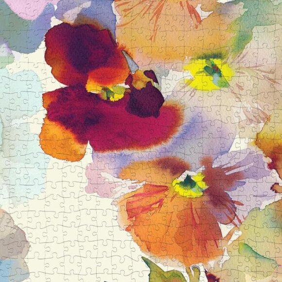 'PANSY DREAMS’ ARTISIAN PUZZLE 1000 PIECES - HELEN DEALTRY ANTHROPOLOGIE ARTIST - Picture 3 of 7